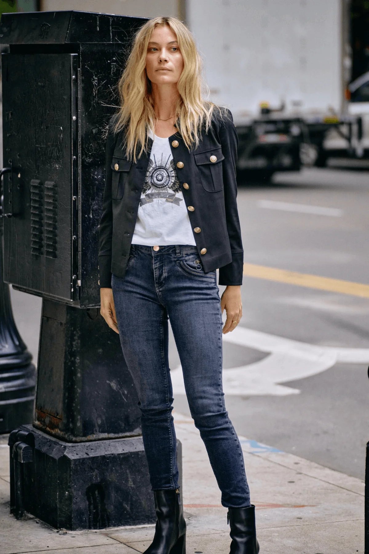 MOS MOSH BLACK SLIM JEANS / DESIGNER CLOTHING GALLERY NZ