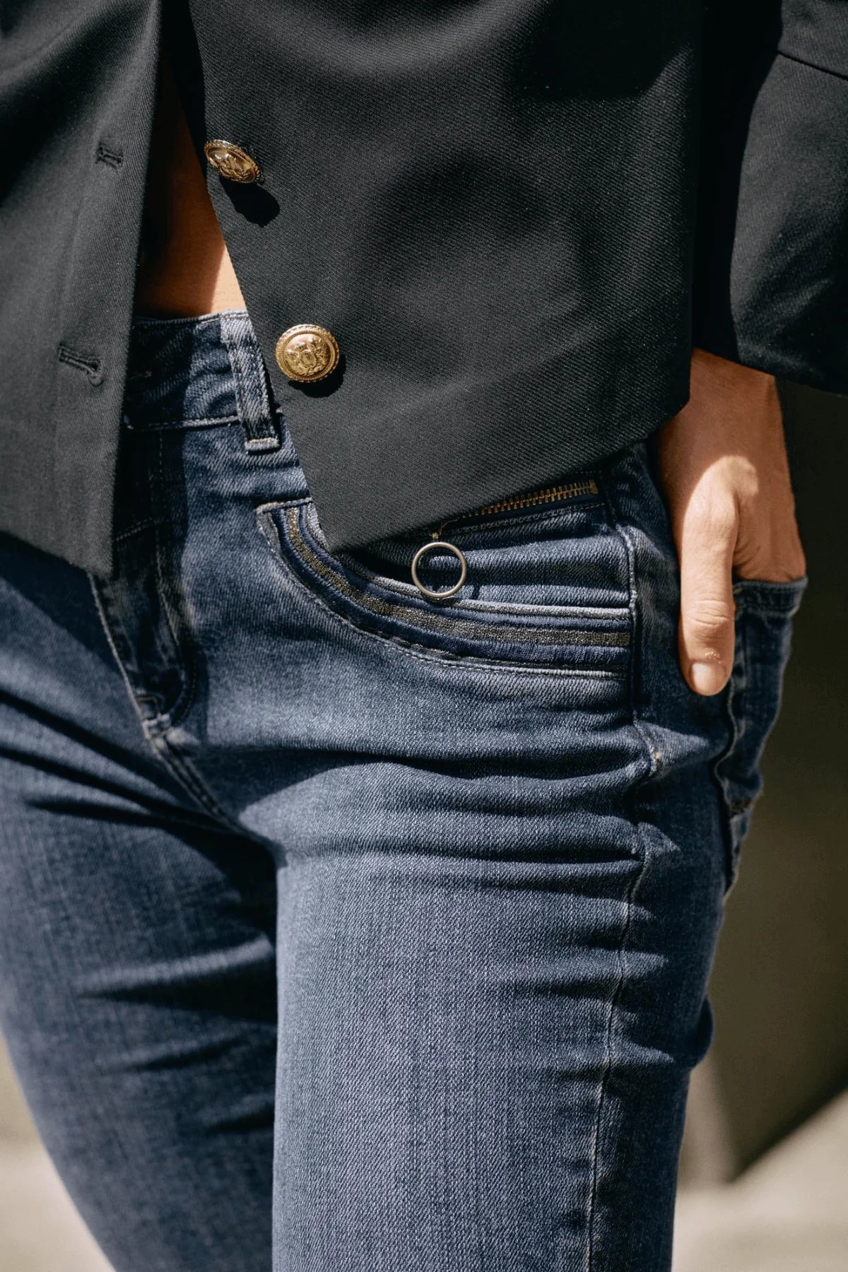 MOS MOSH BLACK SLIM JEANS / DESIGNER CLOTHING GALLERY NZ