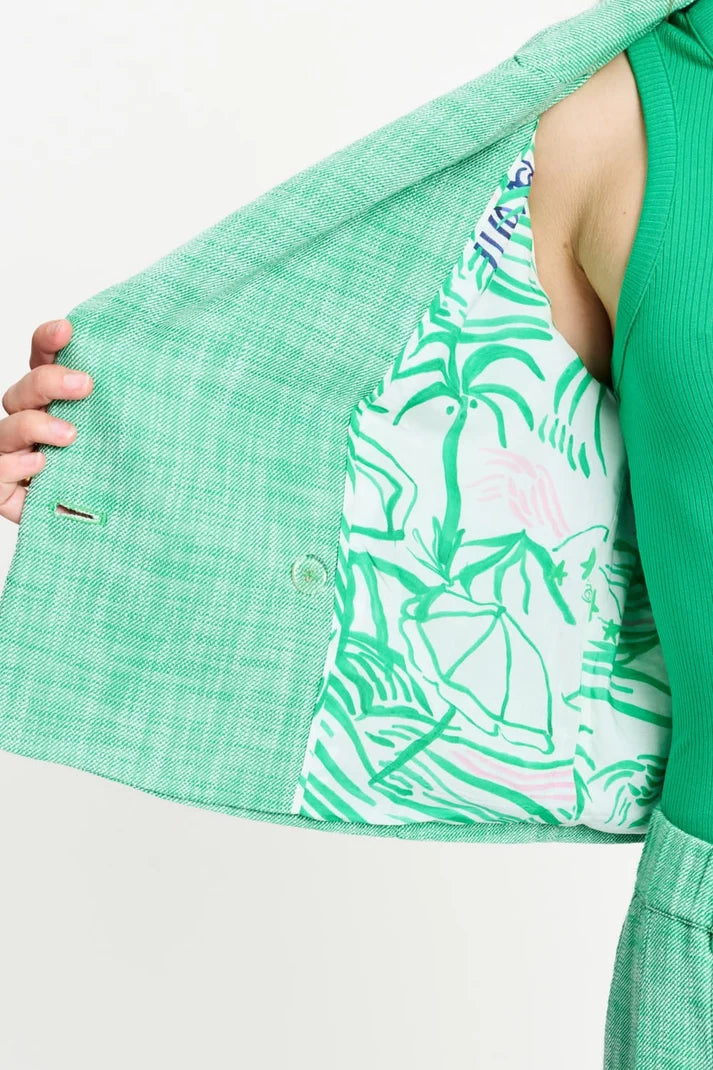 POM PALM GREEN BLAZER / DESIGNER CLOTHING GALLERY NZ