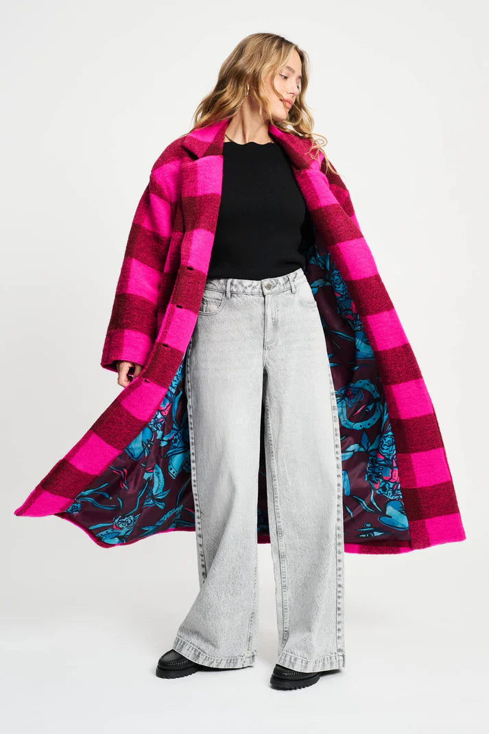 Coat Check Plum Pink