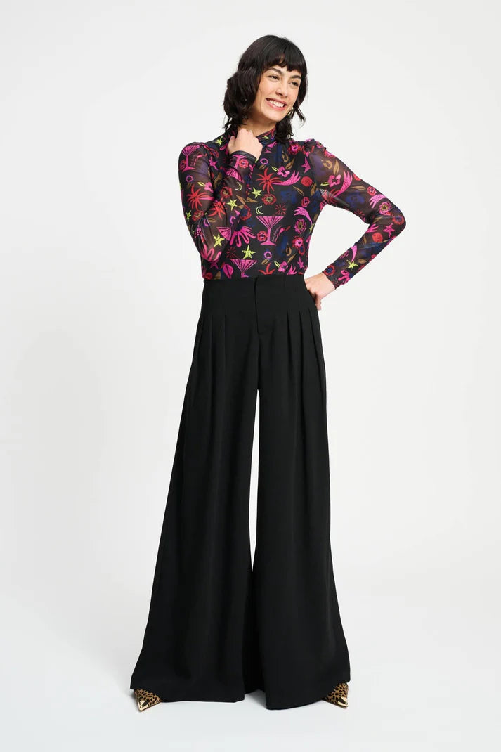 Pants Wide Leg Black