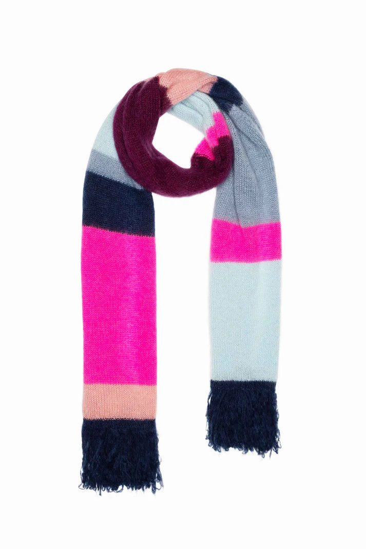 Shawl Brushed Stripes Blue