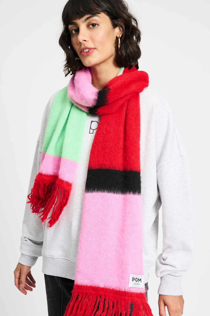 Shawl Brushed Stripes Green