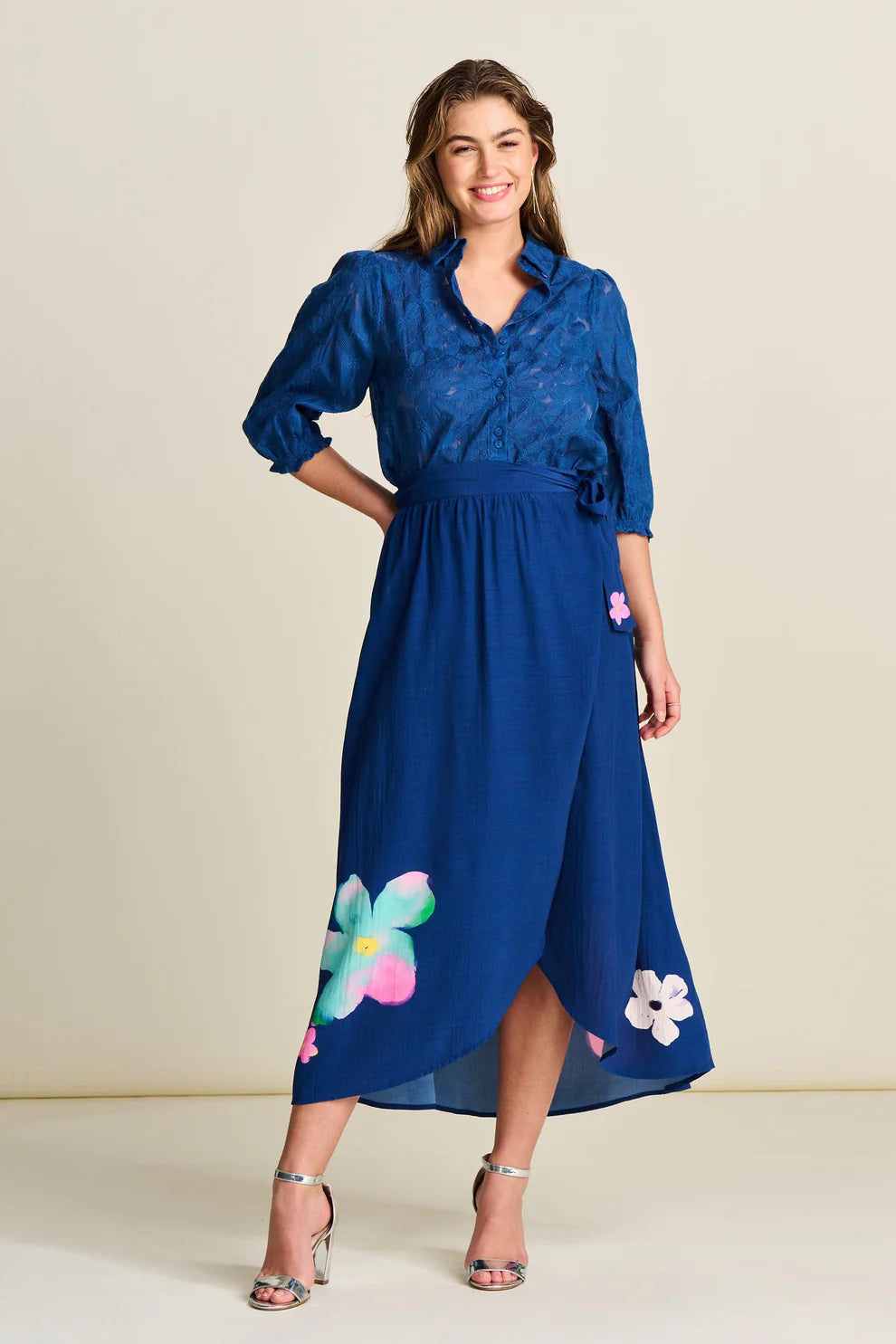 Ink Blue Skirt Blossom POM Amsterdam Ink Blue Skirt Blossom POM Amsterdam