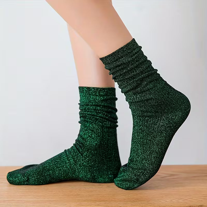 Glitter Socks Green