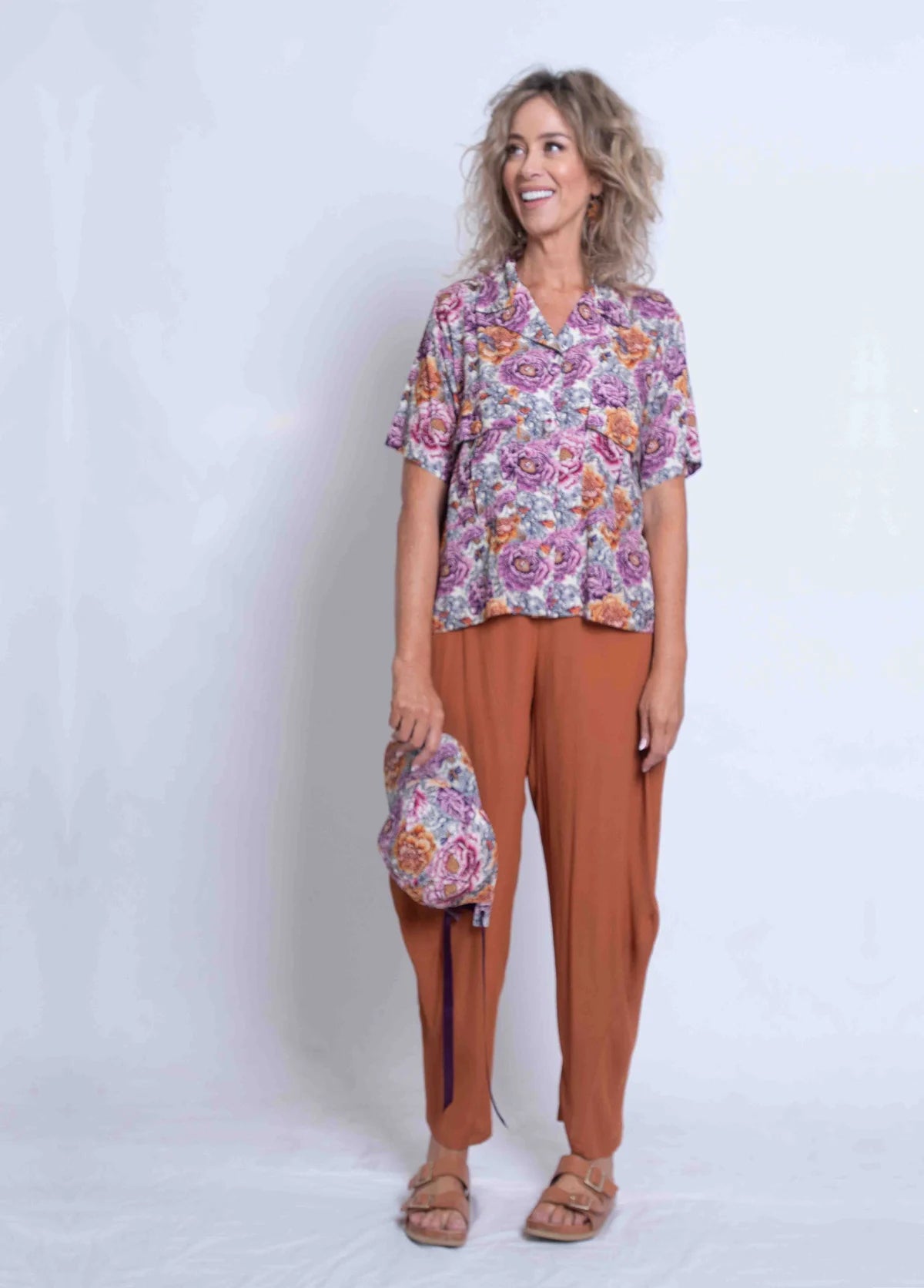 Rust Crepe Eastern Trousers