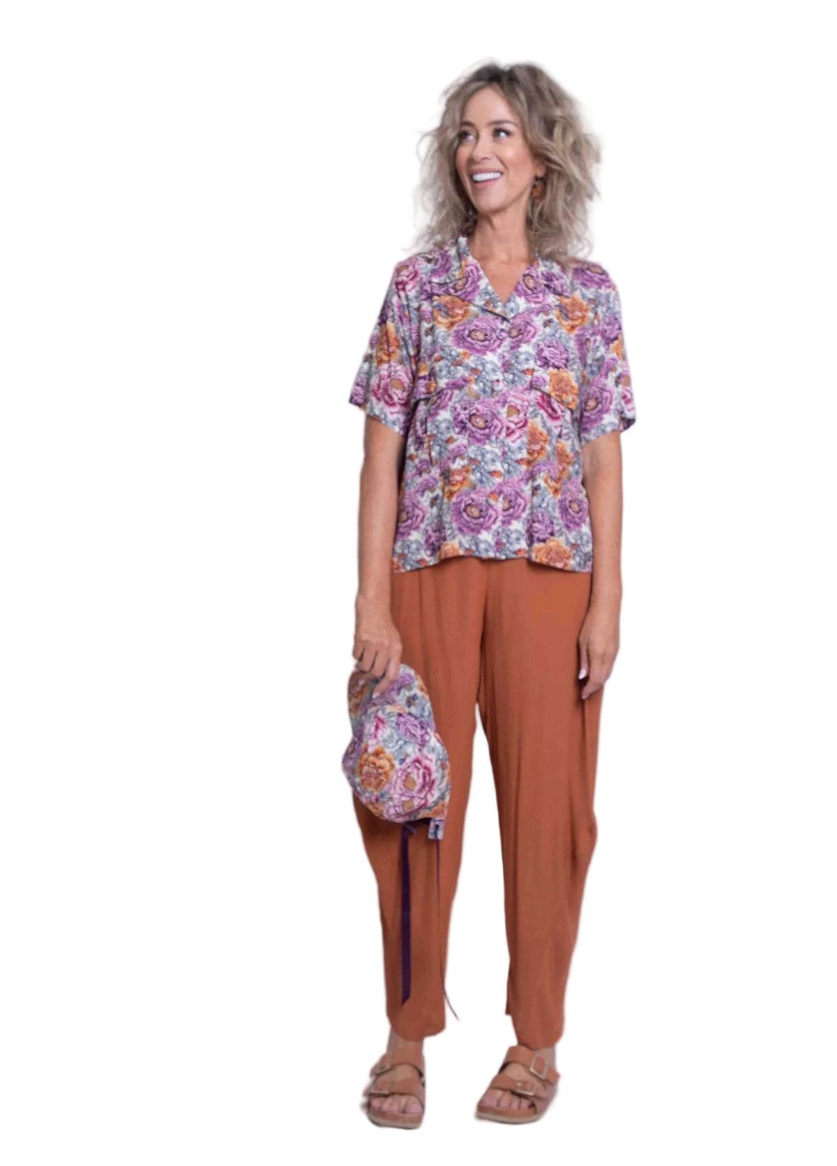Rust Crepe Eastern Trousers