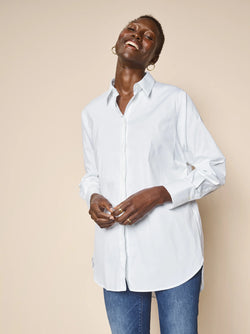 Enola Oxford Long Shirt White