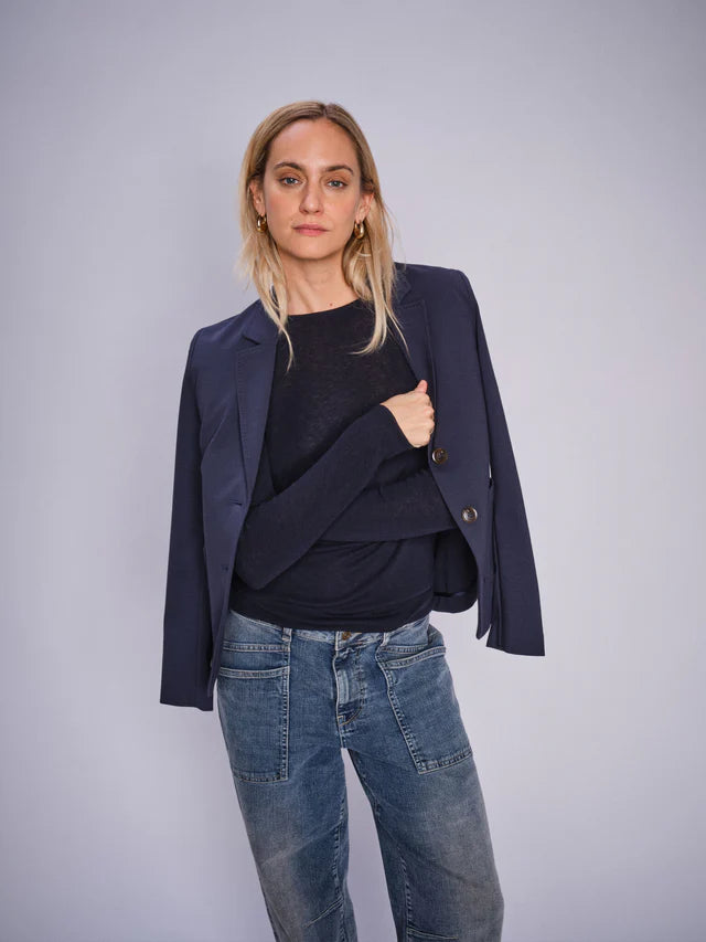 Bouch O Neck Knit Navy