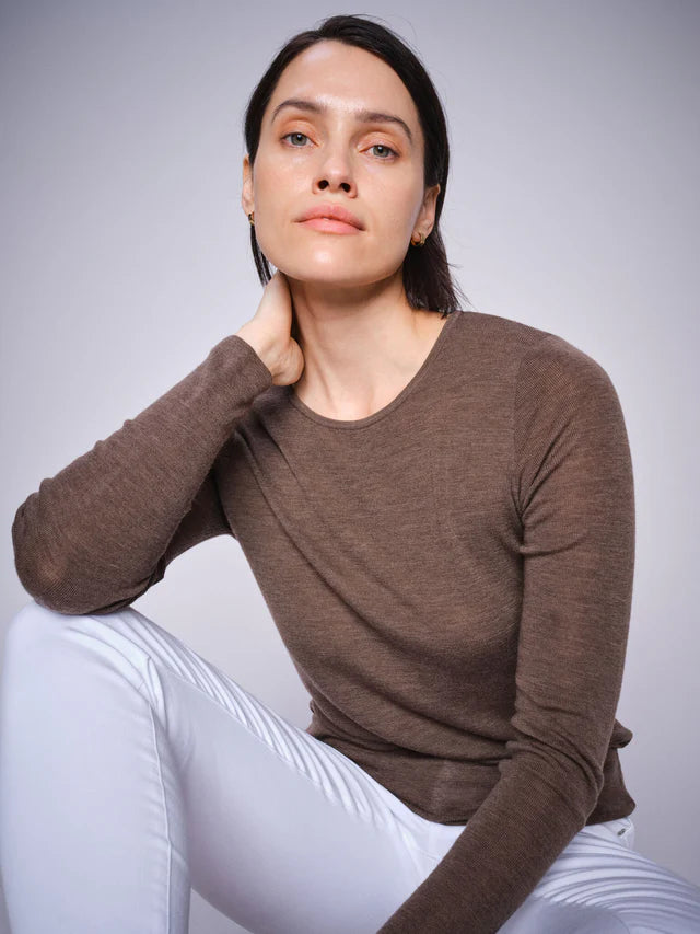 Bouch O Neck Knit Choco Chip