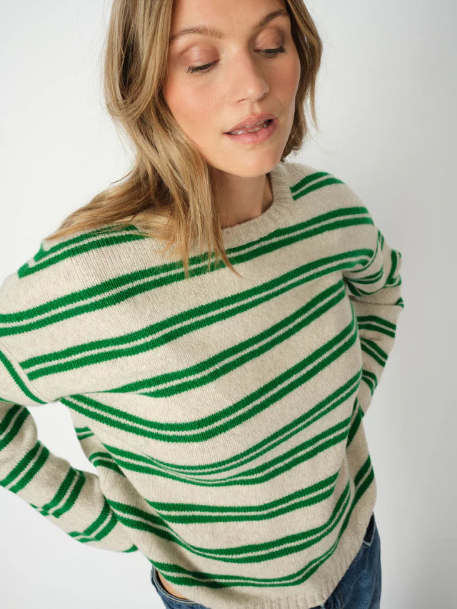 Khai Two Stripe Knit Green