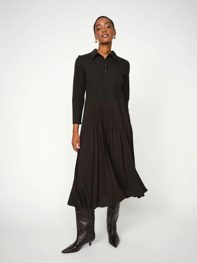 Maike Pleat Dress Black