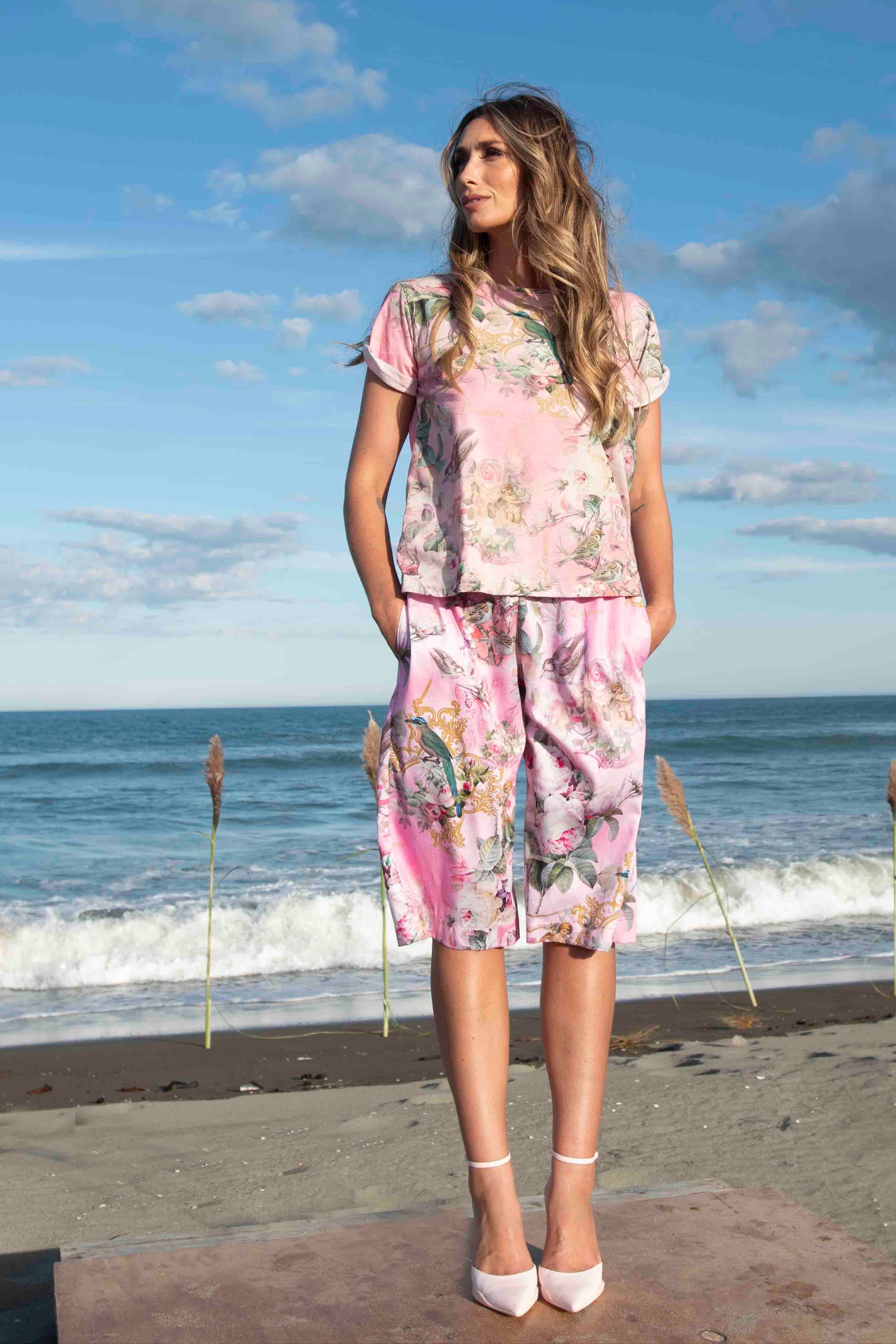 Rococo Print Shorts - Long
