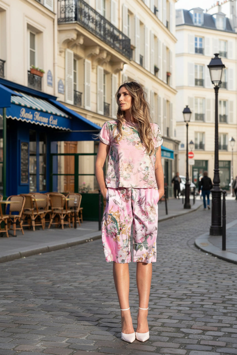 Rococo Print Shorts - Long