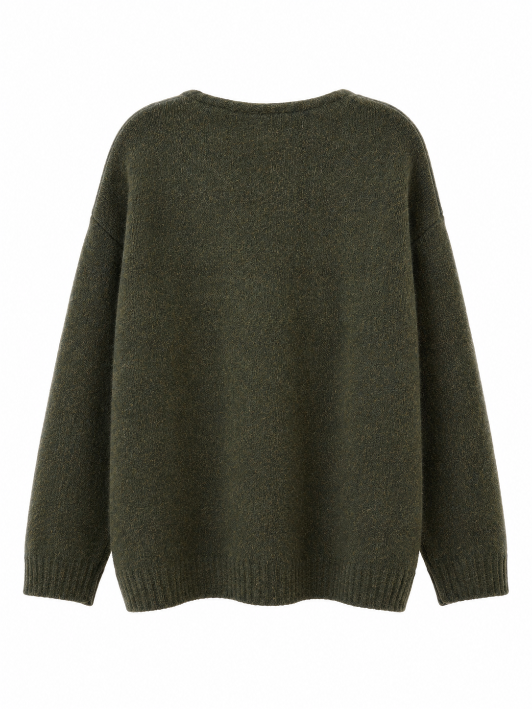 CAVERN V NECK JUMPER MOSS