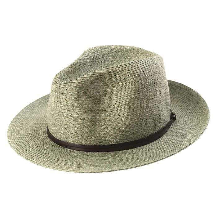 Borsalino Hat Leather Strap Almond