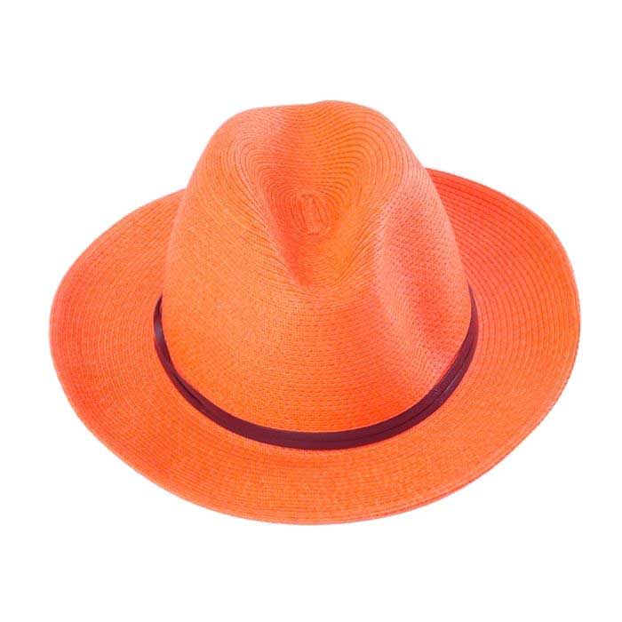 Borsalino Hat Leather Strap Clementine