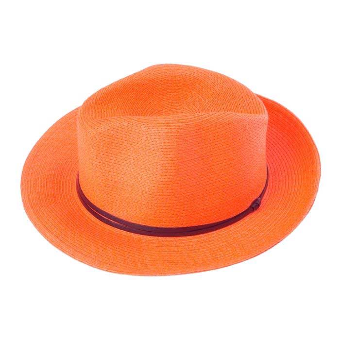 Borsalino Hat Leather Strap Clementine