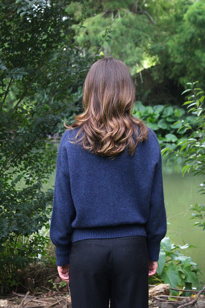 Prime V Neck Cardigan Denim