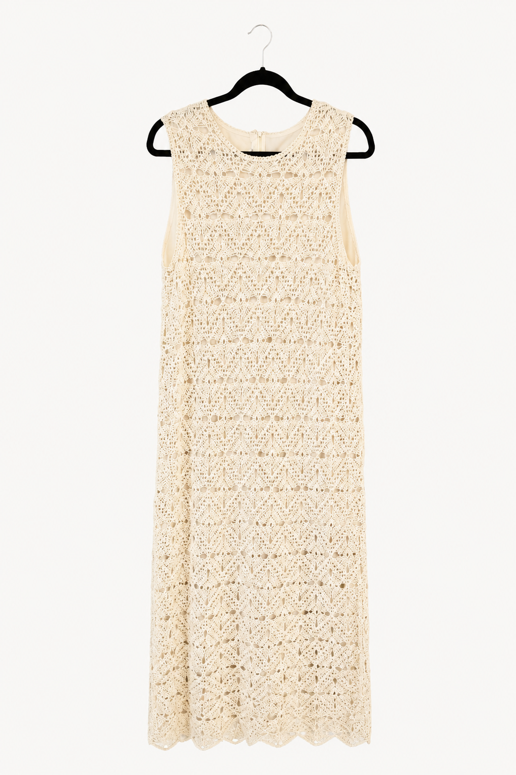 NICE THINGS CROCHET DRESS CREAM / DESIGNER CLOTHING GALLERY NZ