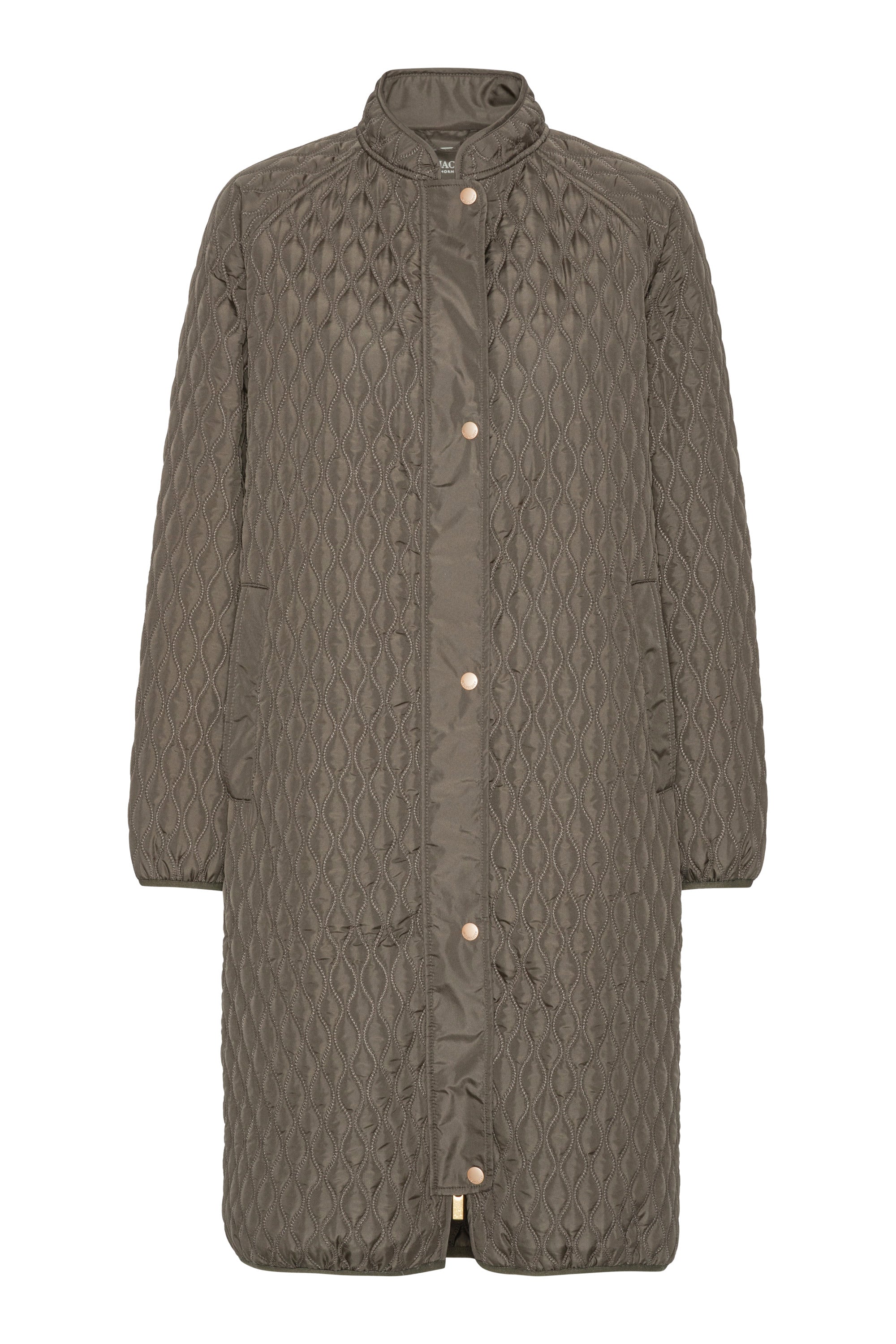 LONG QUILT COAT GREEN