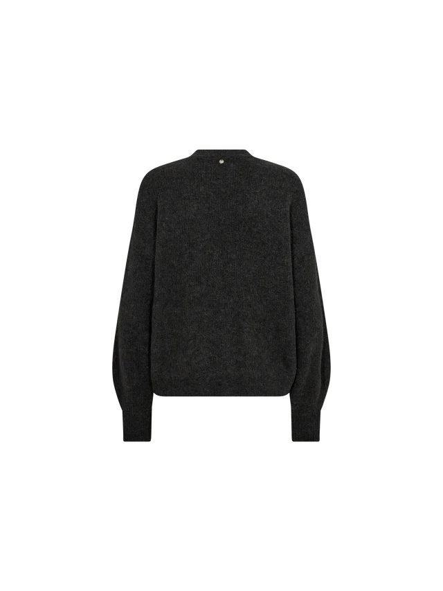 Thora V Neck Knit Cardigan Phanthom