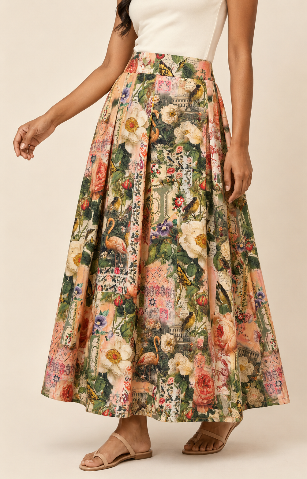 SHERYL MAY FLAMINGO SKIRT / DESIGNER CLOTHING GALLERY NZ