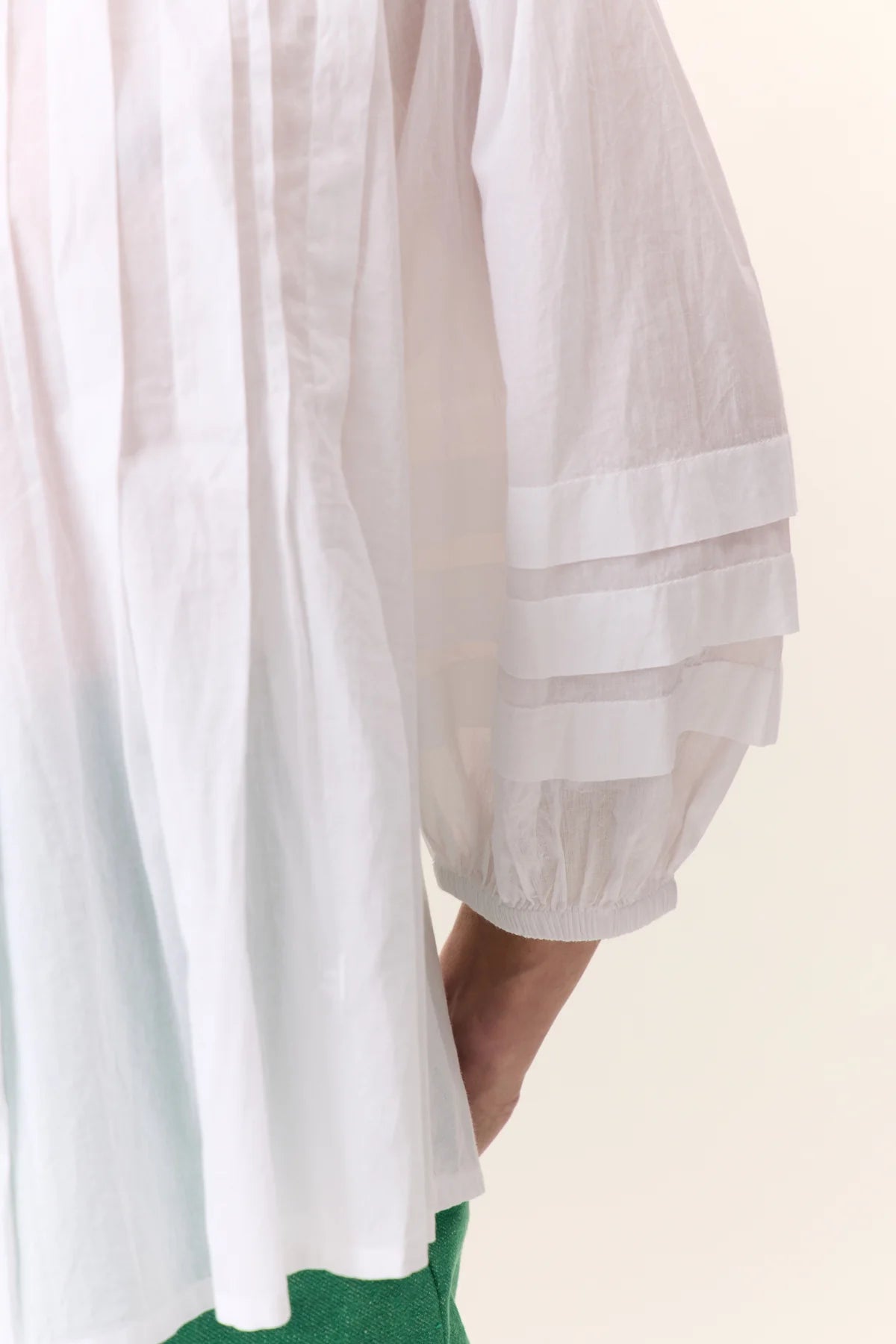 Leon and Harper Pleated Shirt Designer Clothing Gallery Greytown