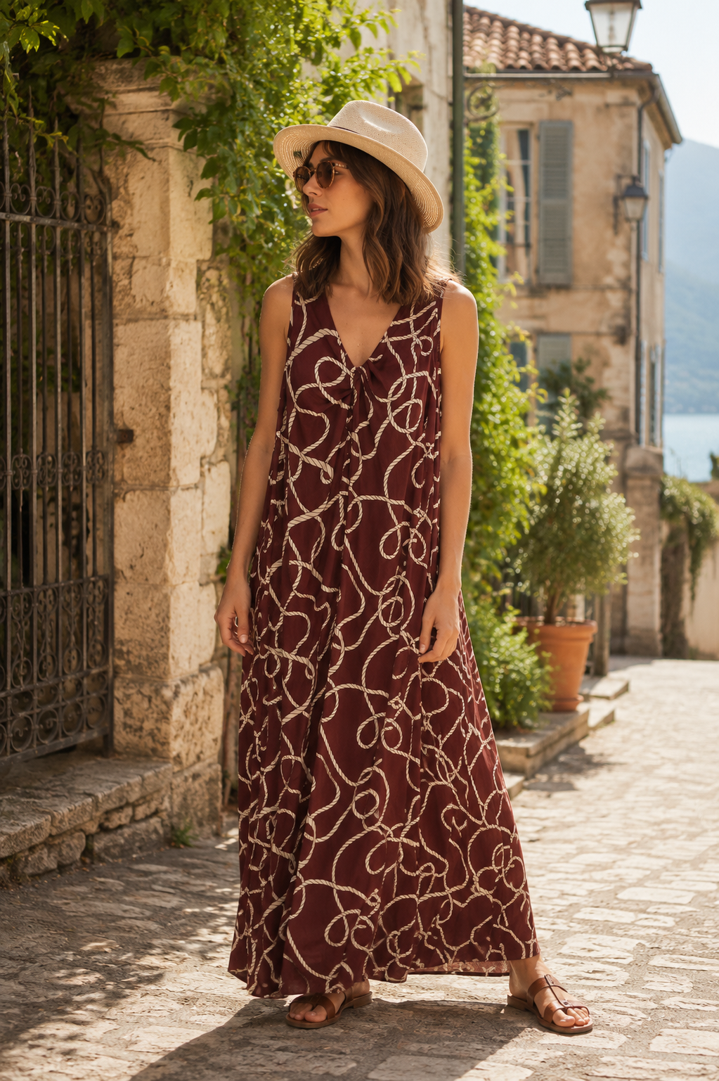 NICE THINGS DRESS BROWN / DESIGNER CLOTHING GALLERY NZ