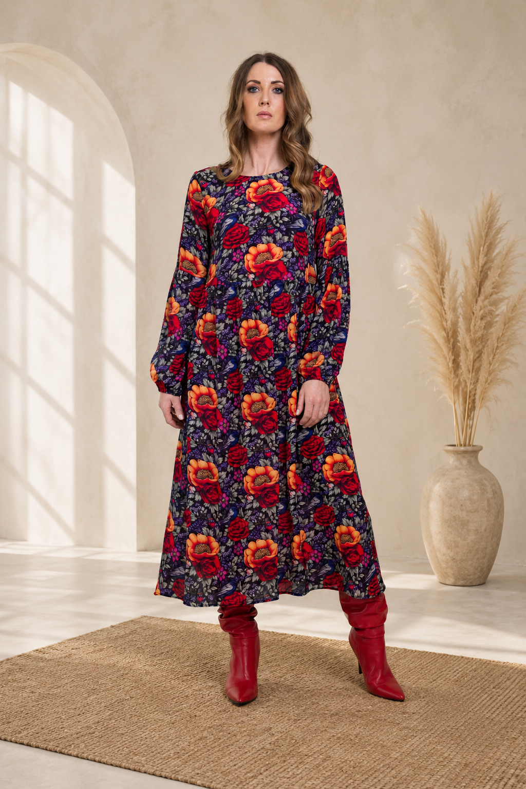 SHERYL MAY FLORAL DRESS / DESIGNER CLOTHING GALLERY NZ 