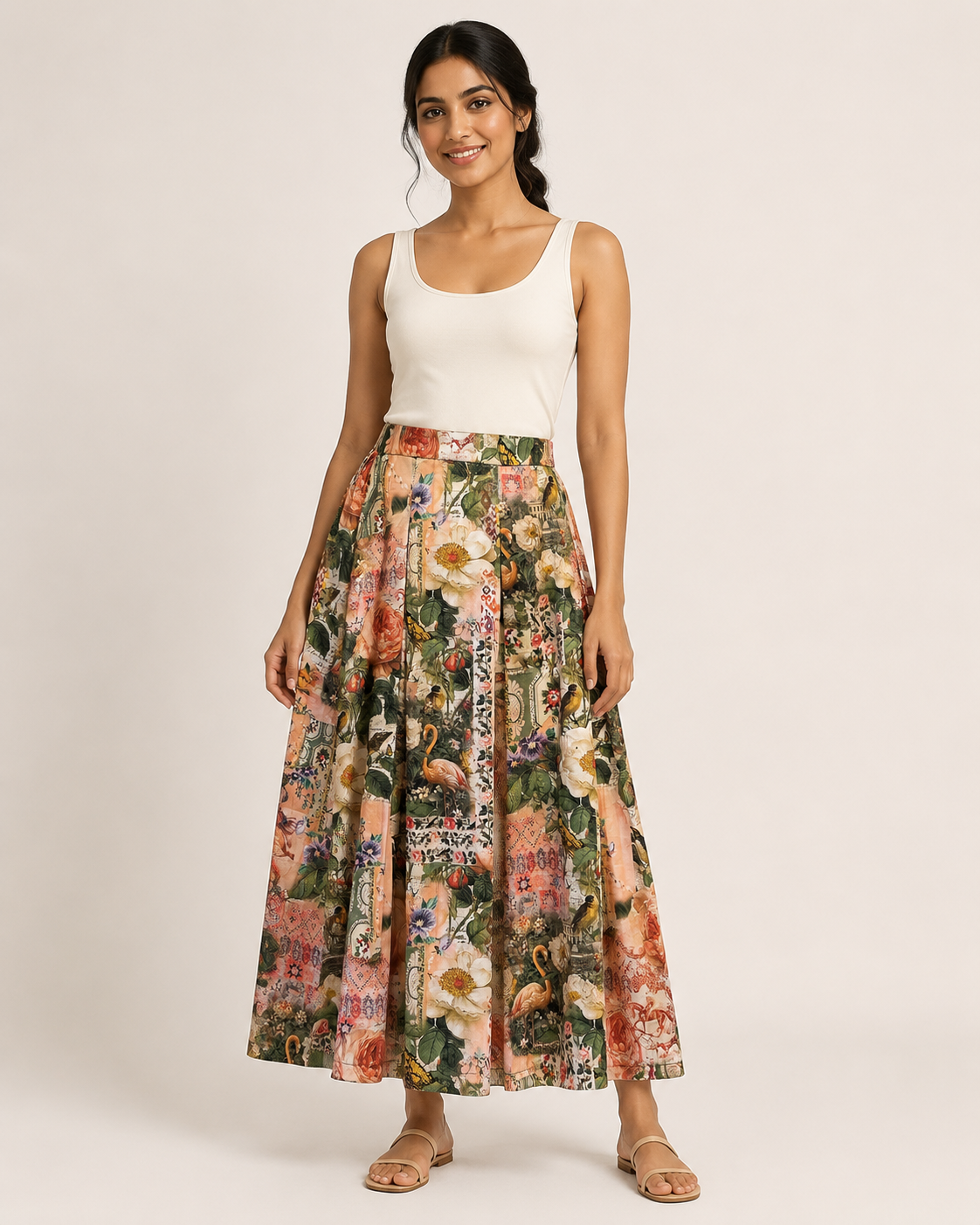 SHERYL MAY FLAMINGO SKIRT / DESIGNER CLOTHING GALLERY NZ