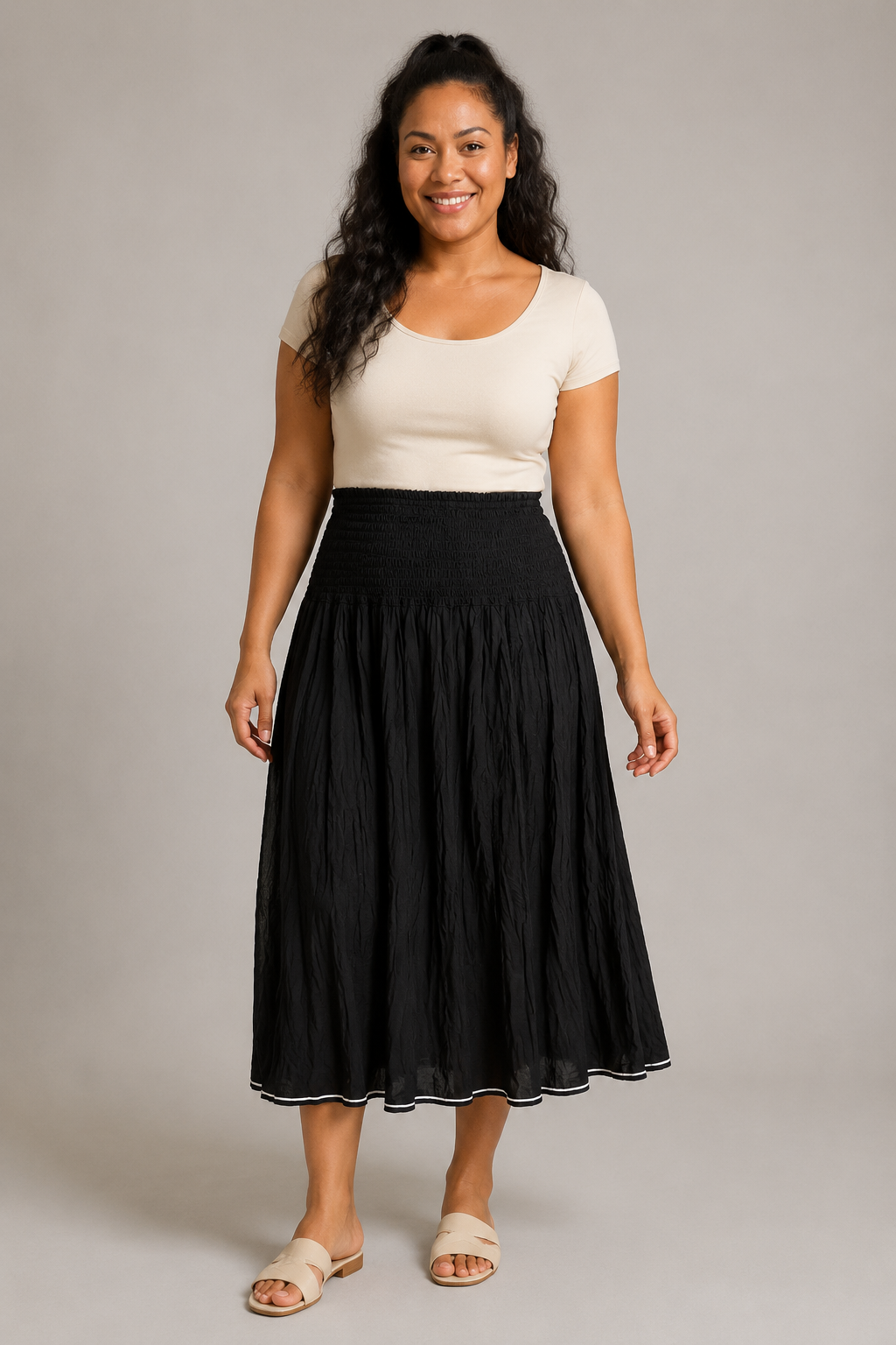 Jaja Solid Skirt Black