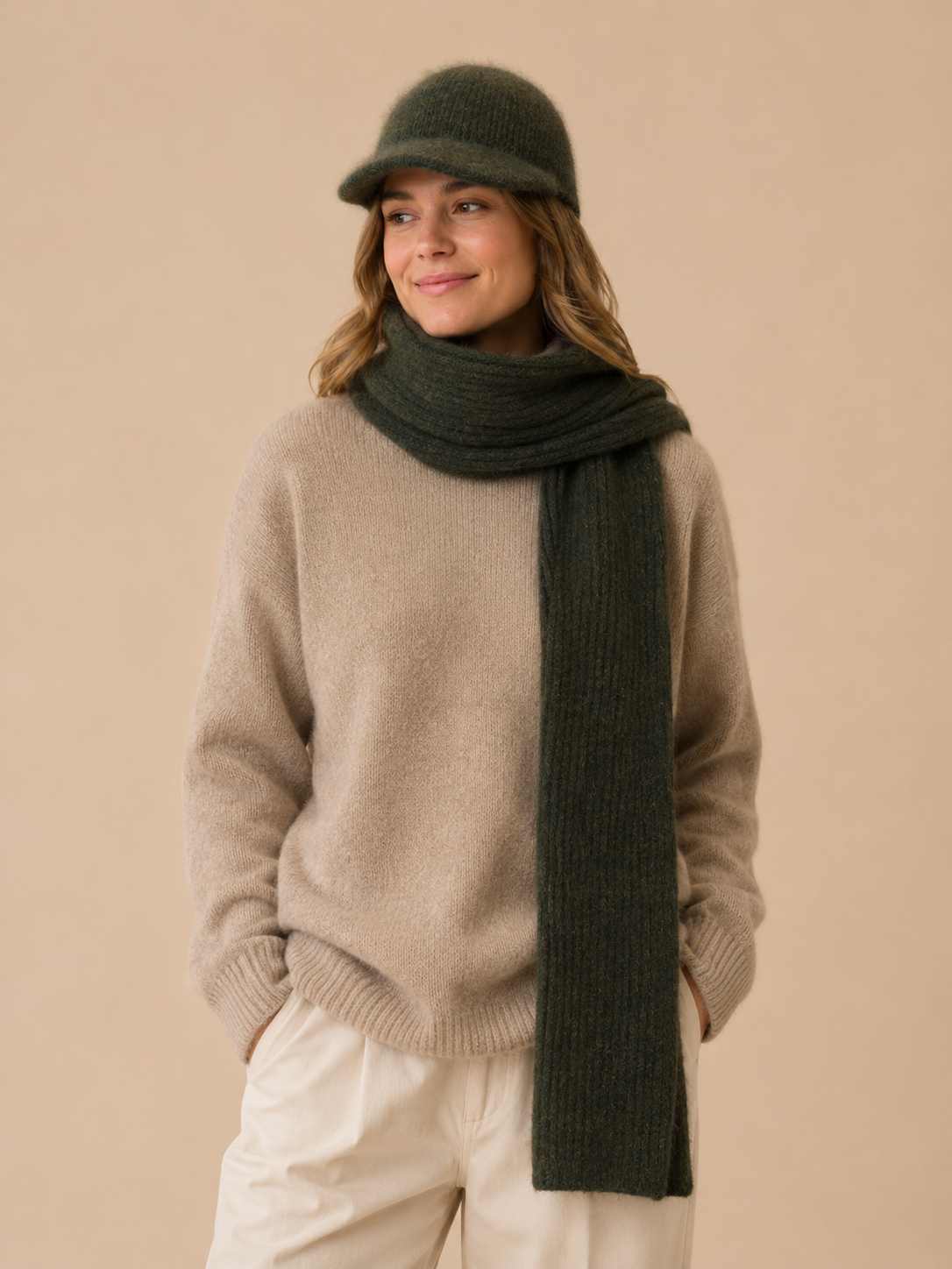 LOTHLORIAN GREEN SCARF/ DESIGNER CLOTHING GALLERY NZ