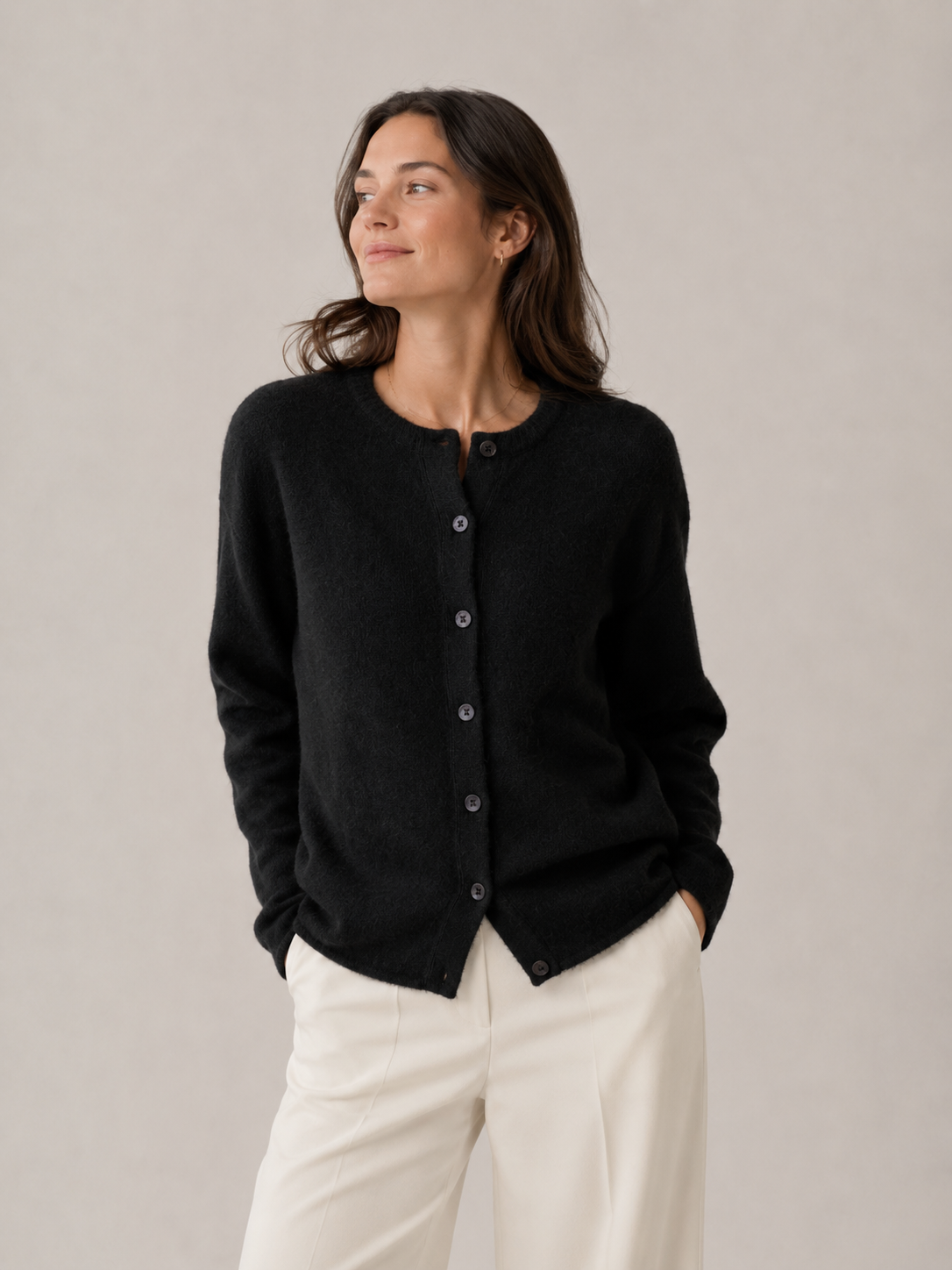 LOHTLORIAN BLACK CARDIGAN / DESIGNER CLOTHING GALLERY NZ