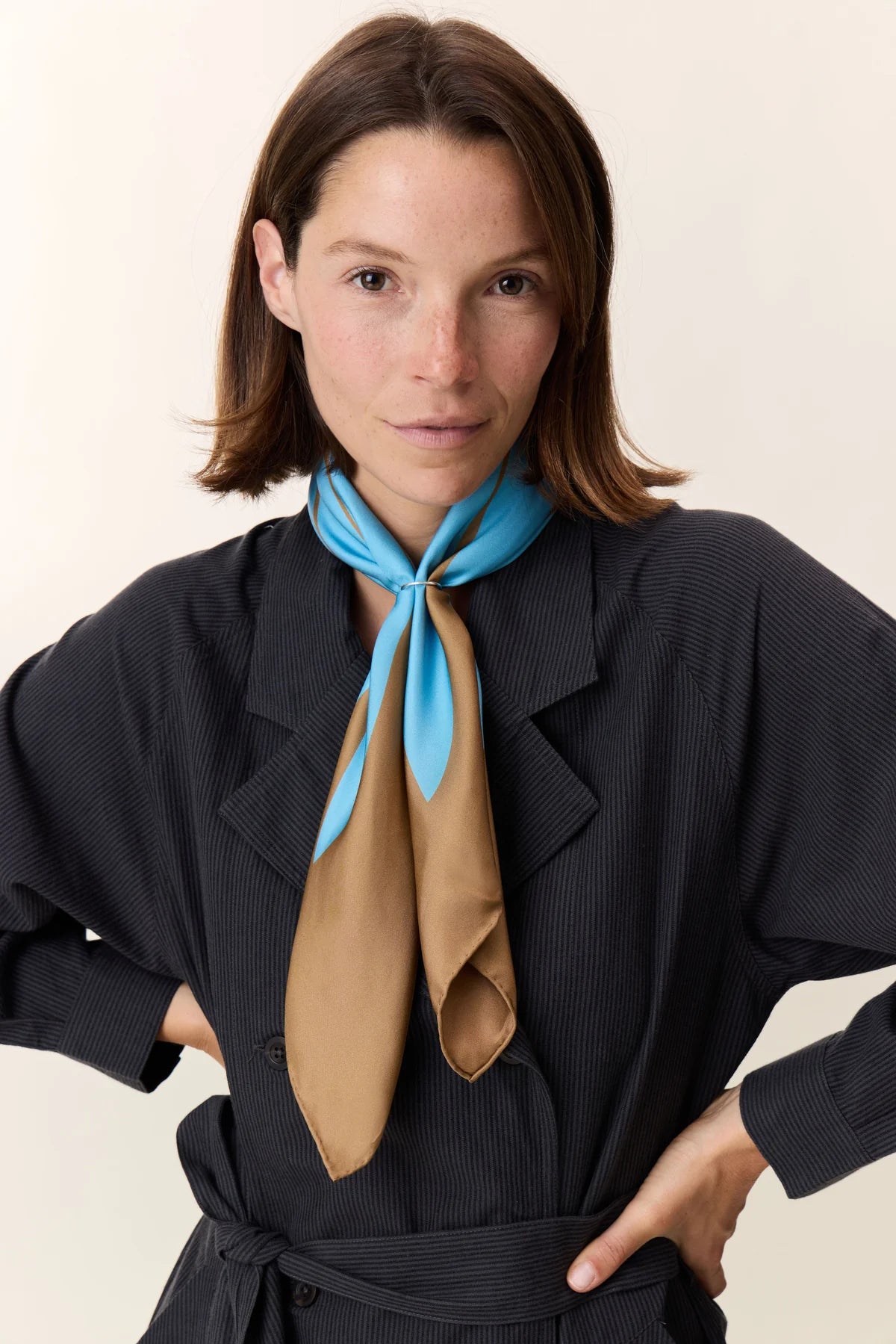 ERNEST FLOWER SCARF SKY