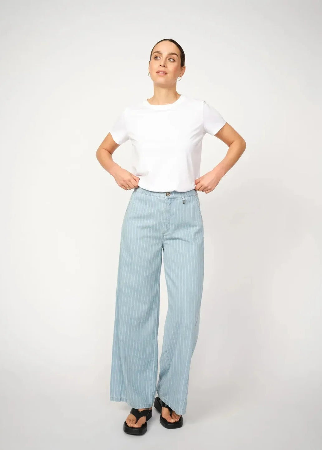 Vincent Stripe Pant Light Blue