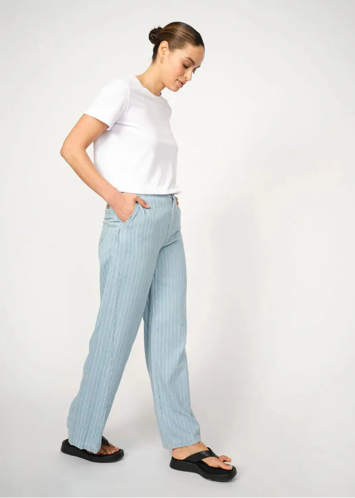 Vincent Stripe Pant Light Blue