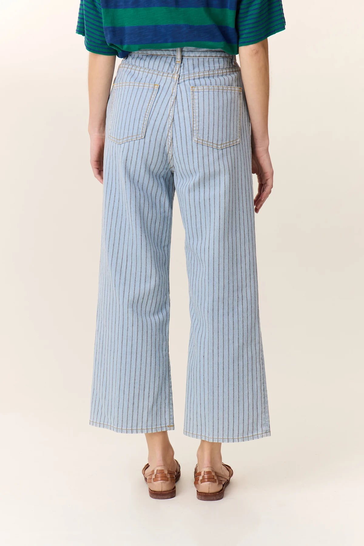 LEON & HARPER BLUE STIPED PANT / DESIGNER CLOTHING GALLERY NZ
