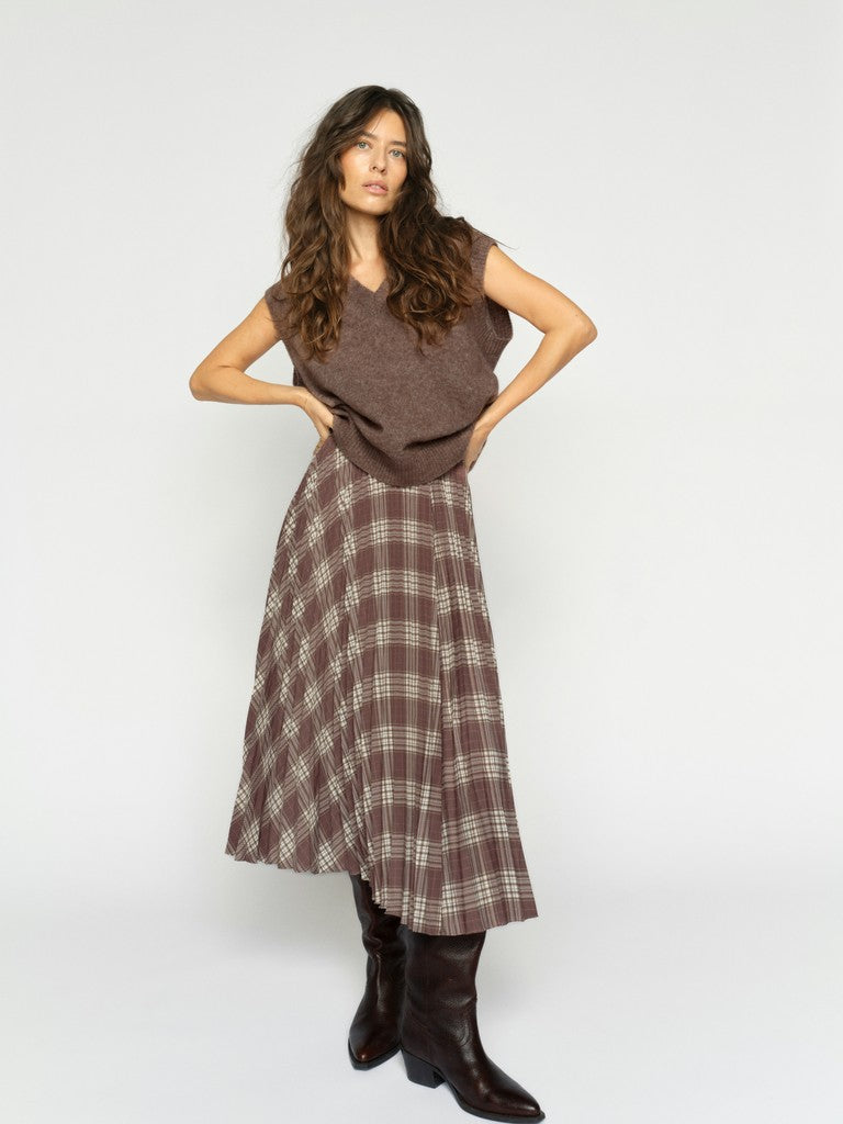 MOS MOSH BROWN SKIRT / DESIGNER CLOTHING GALLERY NZ