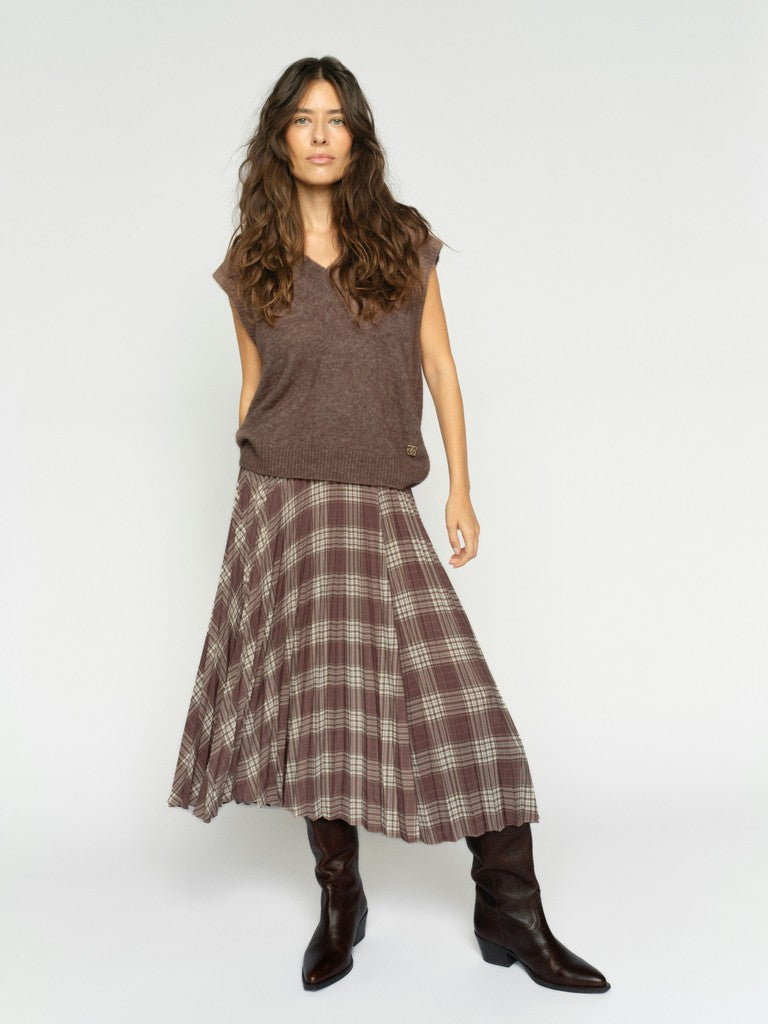 MOS MOSH BROWN SKIRT / DESIGNER CLOTHING GALLERY NZ
