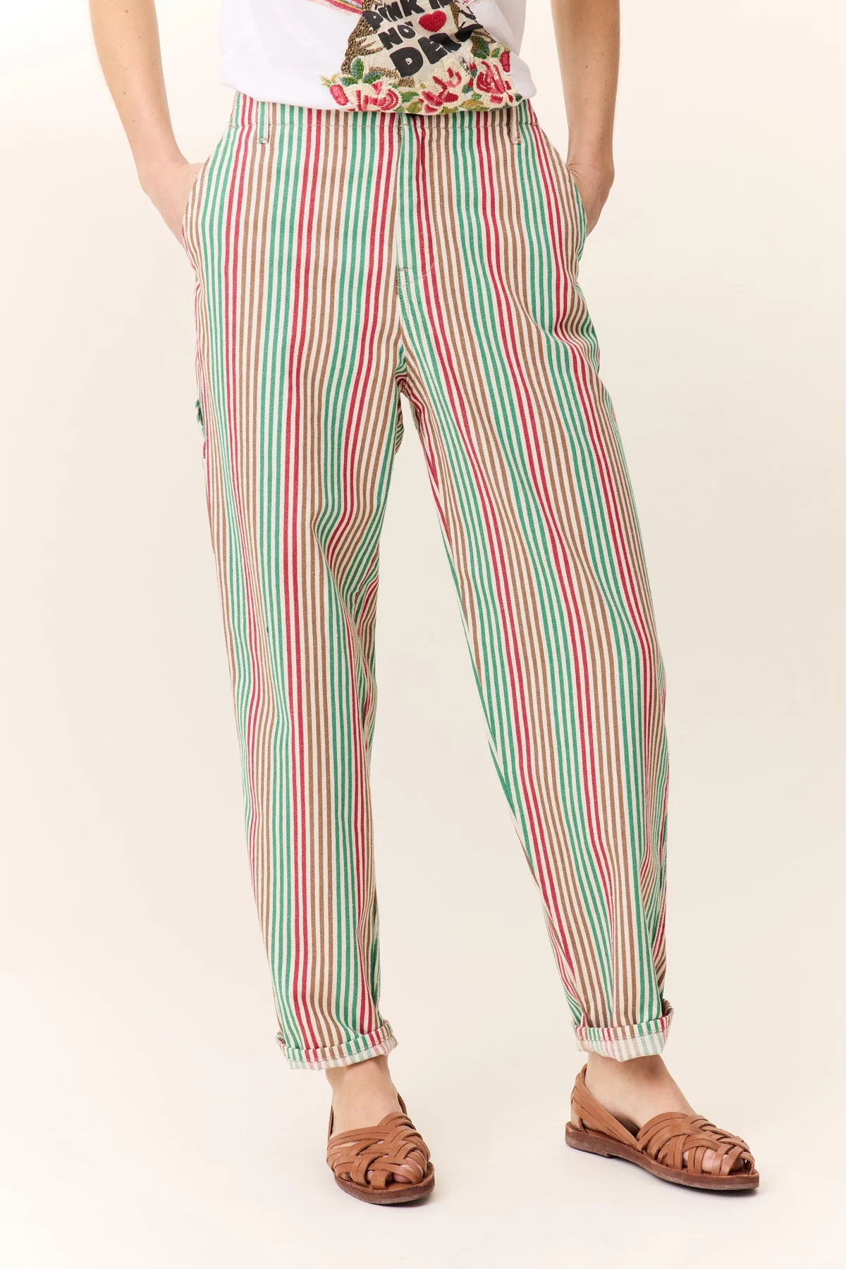 Leon and Harper Trousers Stripes Designer Clothing Gallery Greytown