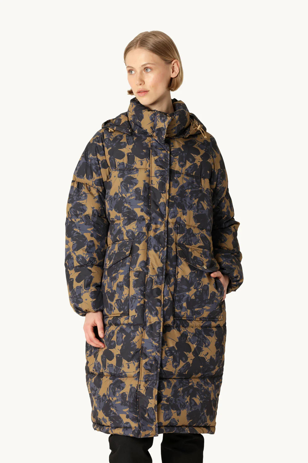 Oversized Padded Coat Beige