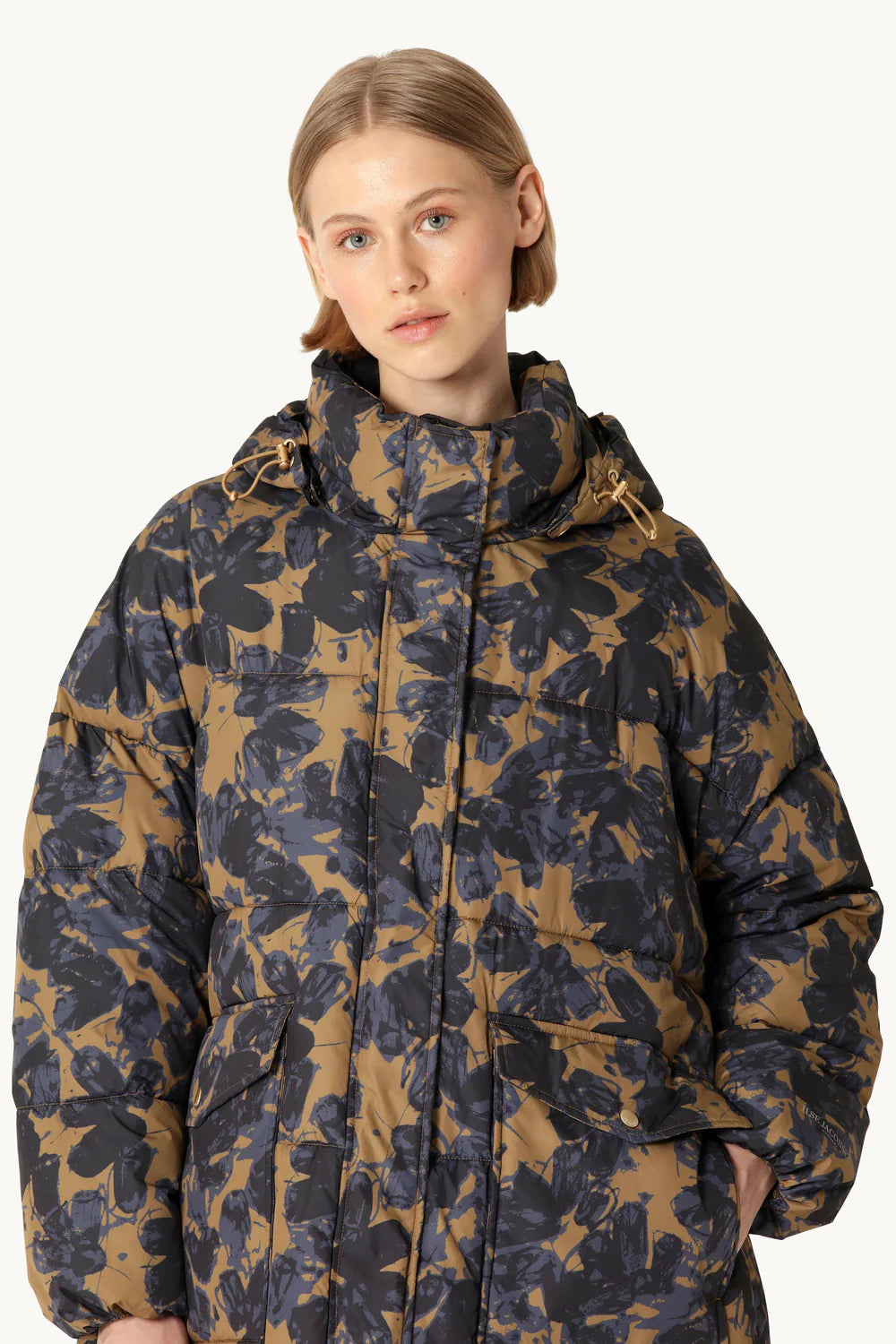 Oversized Padded Coat Beige