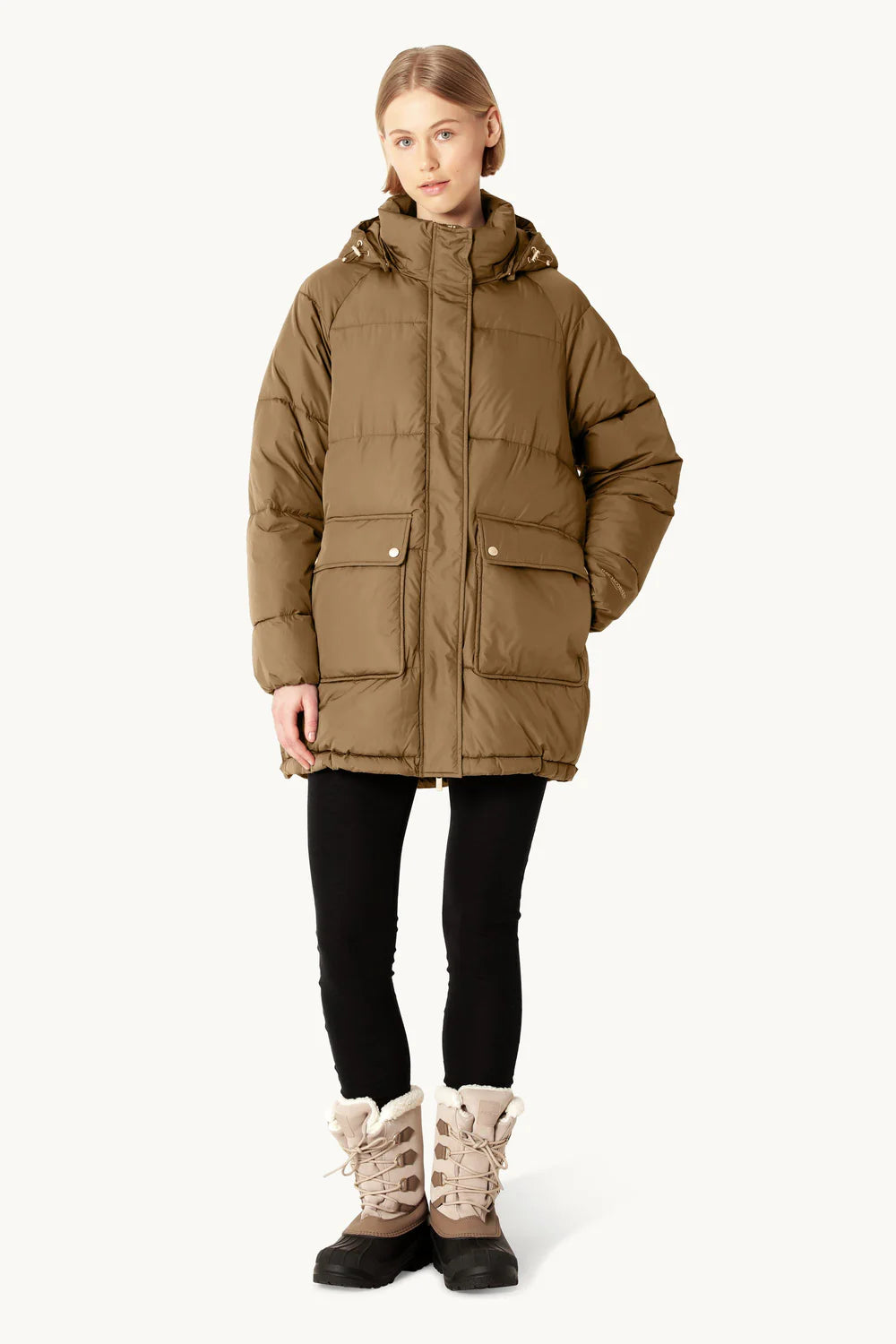 Oversized Padded Coat Mocca