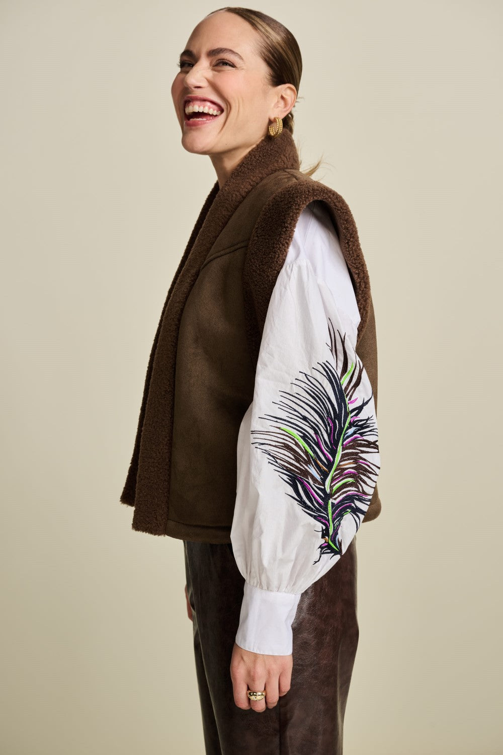 POM Amsterdam Brown Gilet Designer Clothing Gallery