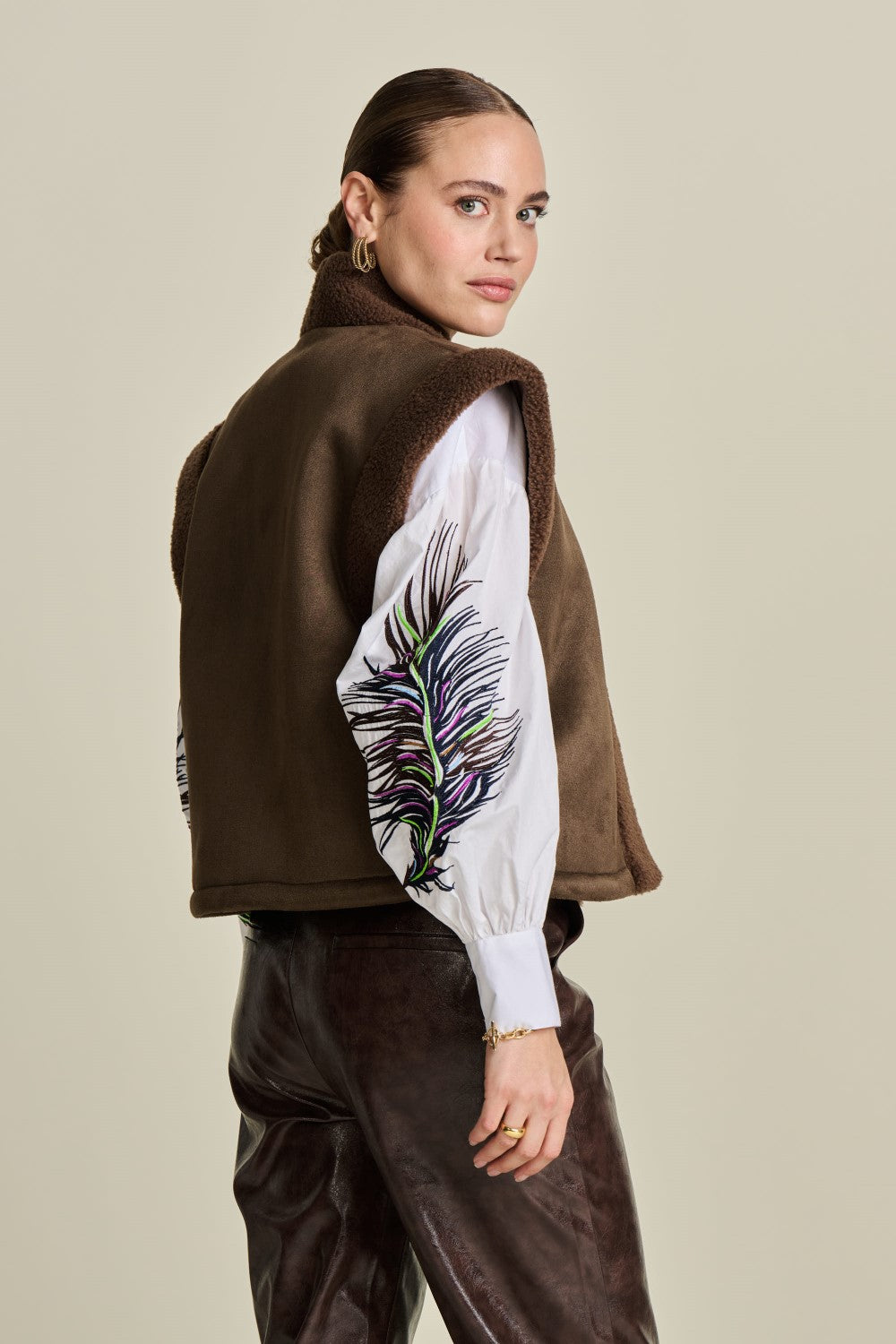 POM Amsterdam Brown Gilet Designer Clothing Gallery