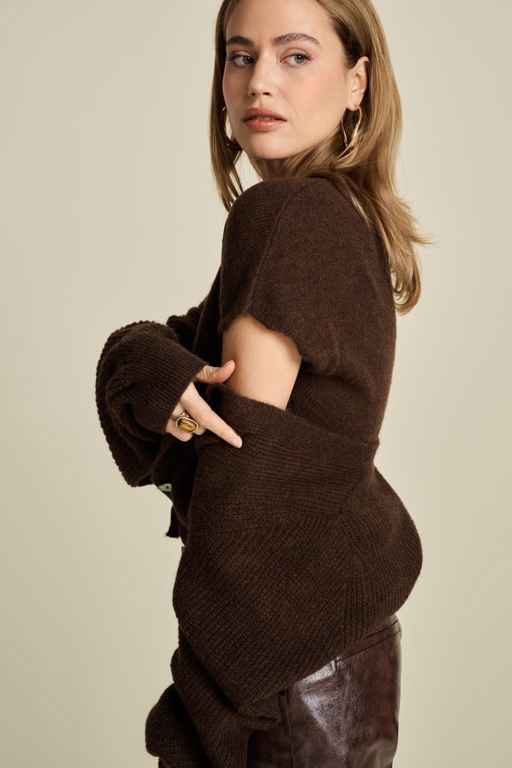 POM Amsterdam Brown Cardigan Designer Clothing Gallery