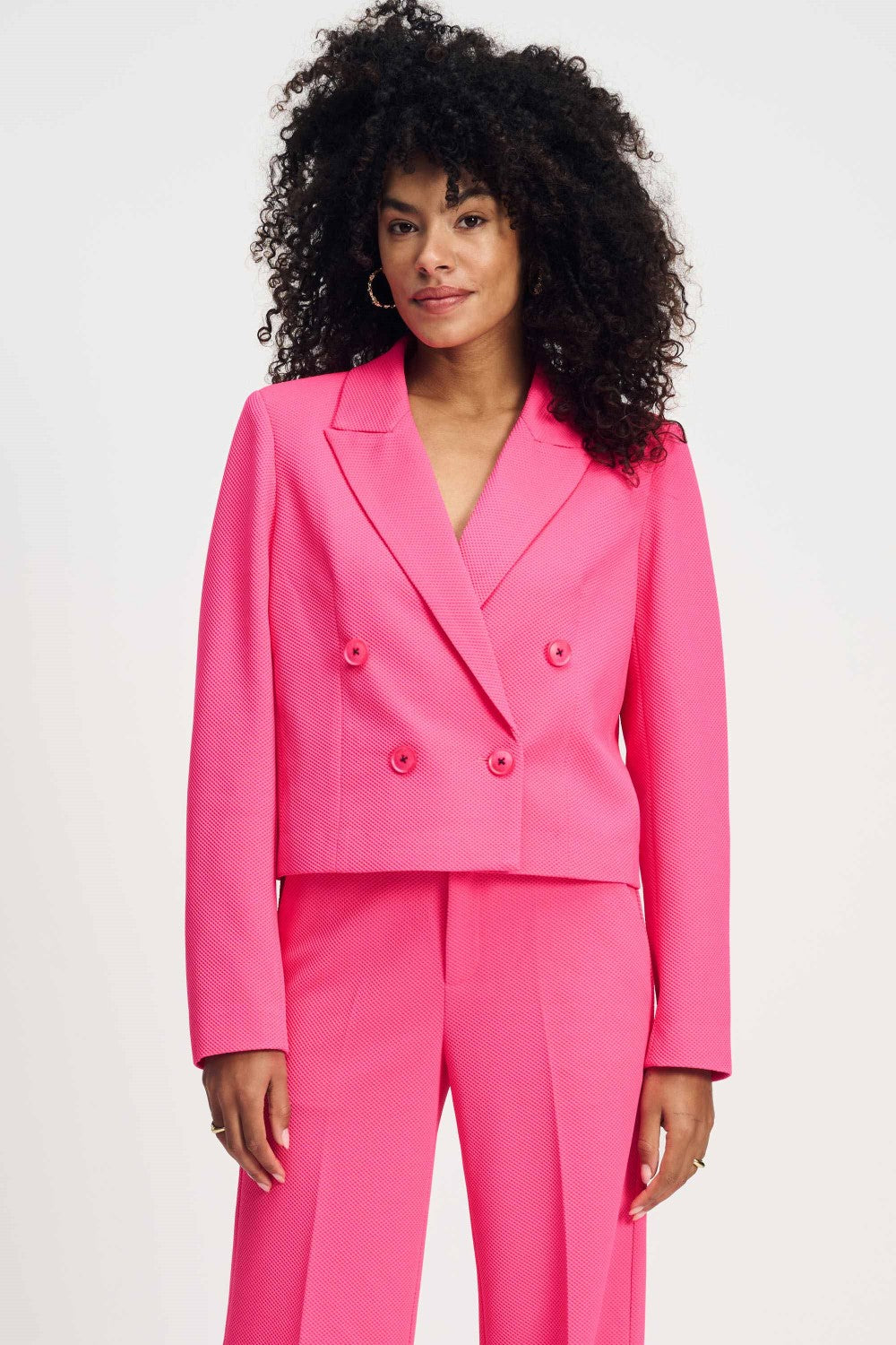 Short Vibrant Pink Blazer