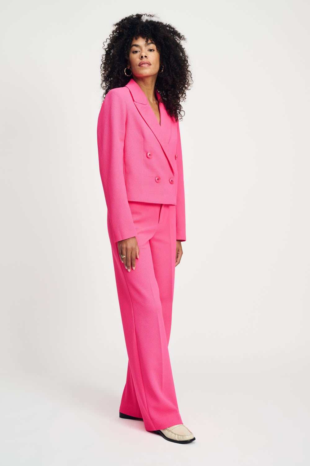 Short Vibrant Pink Blazer