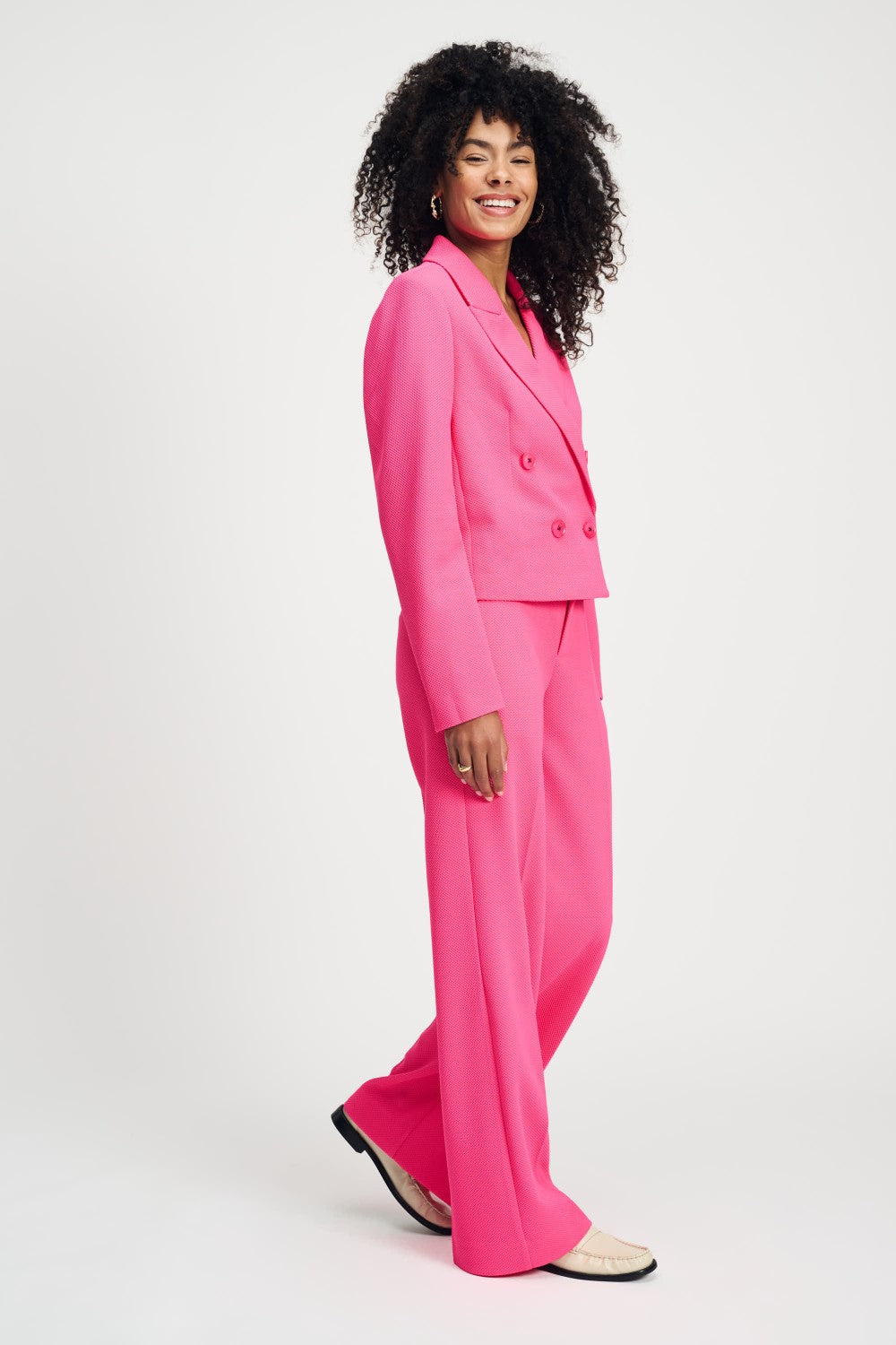 Short Vibrant Pink Blazer